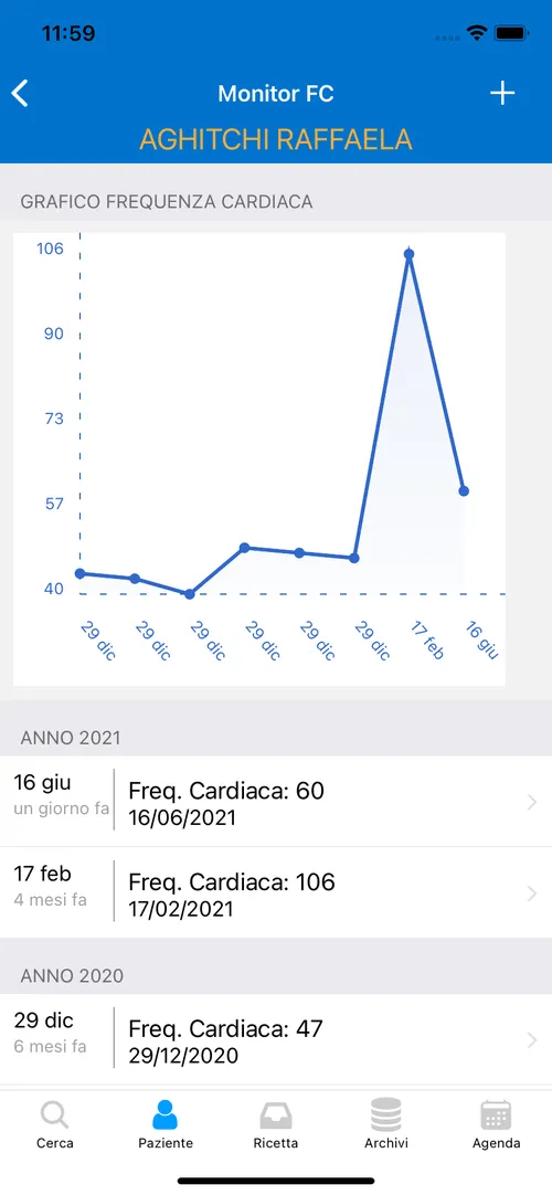 medico 2000 mobile frequenza cardiaca