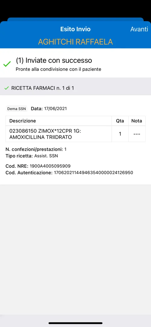 medico 2000 mobile esito invio ricetta