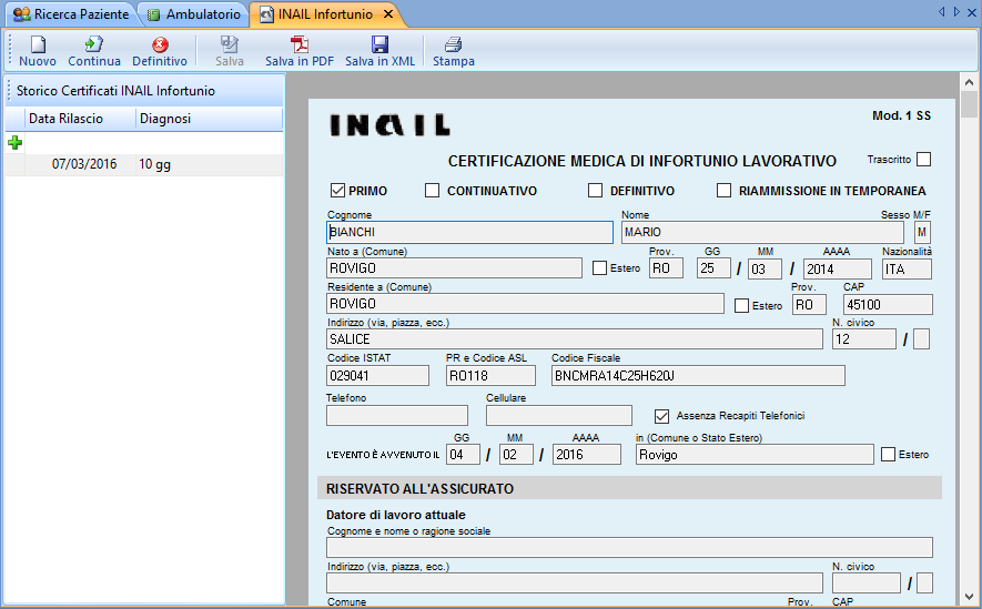 Medico2000 v6 - inail
