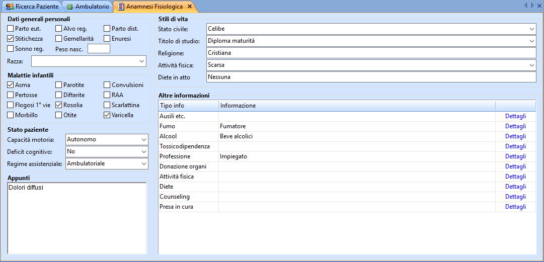 Medico2000 v6 - anamnesi